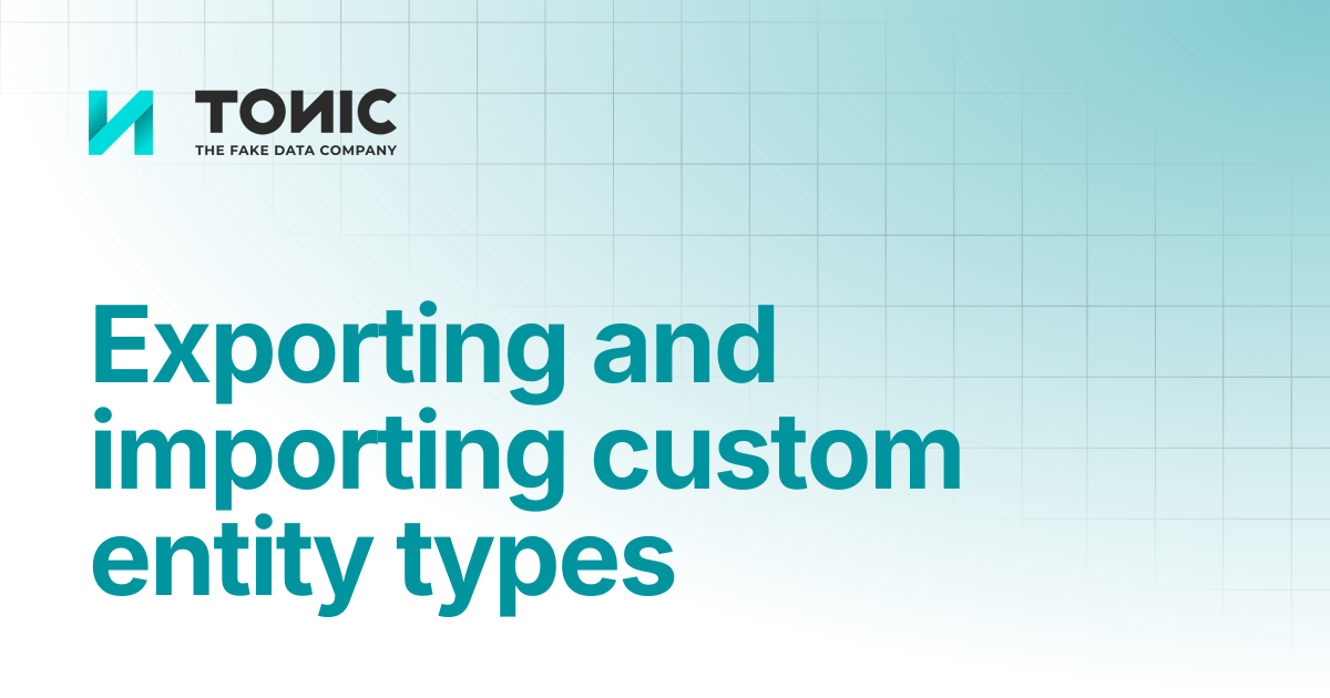 Exporting and importing a model-based type | Tonic Textual | Tonic.ai ...